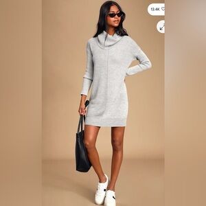 Lulus Light Gray Sweater Dress - NWT